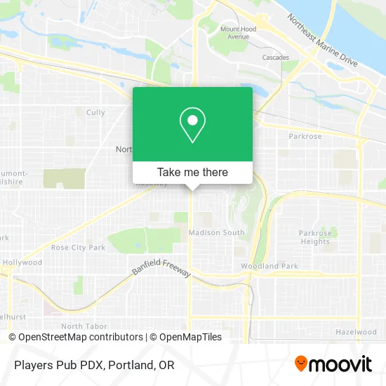 Players Pub PDX map