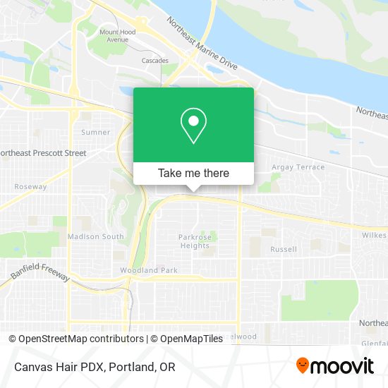 Canvas Hair PDX map