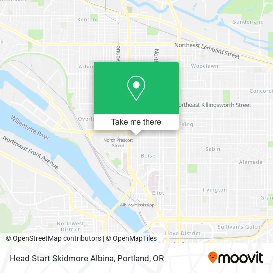 Mapa de Head Start Skidmore Albina