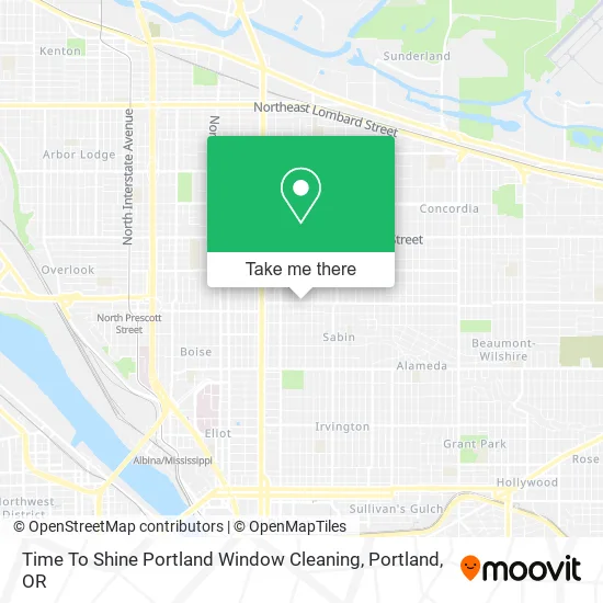 Time To Shine Portland Window Cleaning map