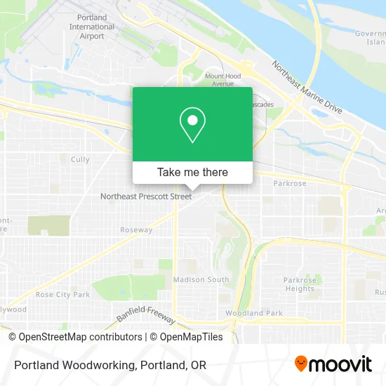 Portland Woodworking map