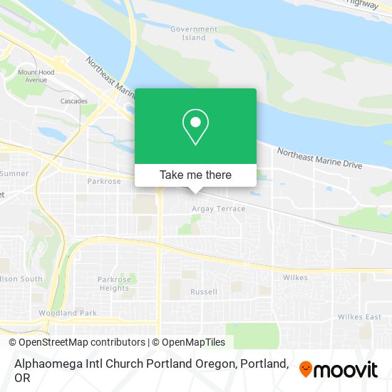 Alphaomega Intl Church Portland Oregon map