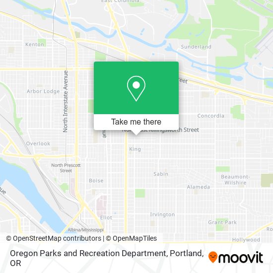 Mapa de Oregon Parks and Recreation Department