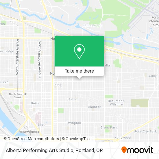 Alberta Performing Arts Studio map