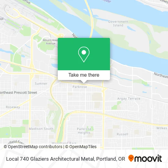 Local 740 Glaziers Architectural Metal map