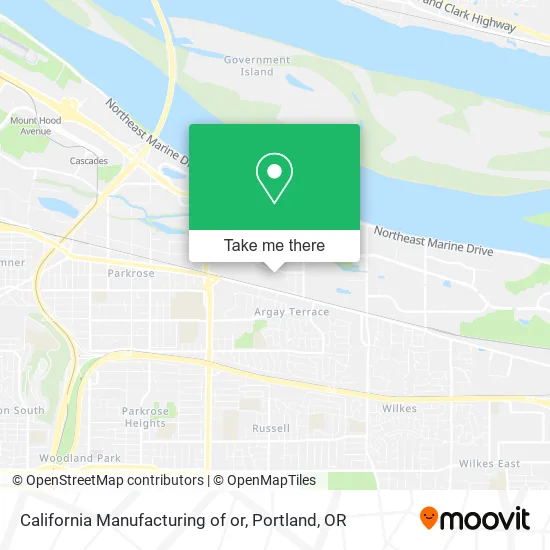 California Manufacturing of or map