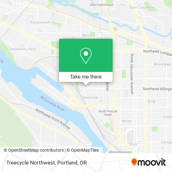 Treecycle Northwest map
