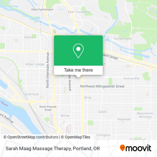 Mapa de Sarah Maag Massage Therapy