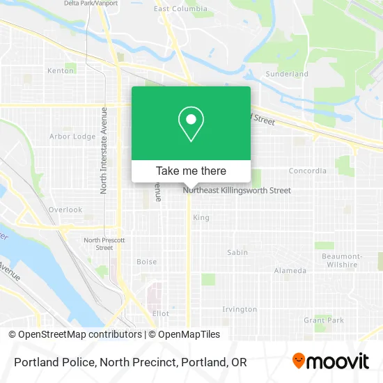 Portland Police, North Precinct map