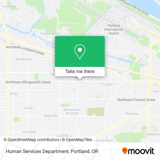 Human Services Department map