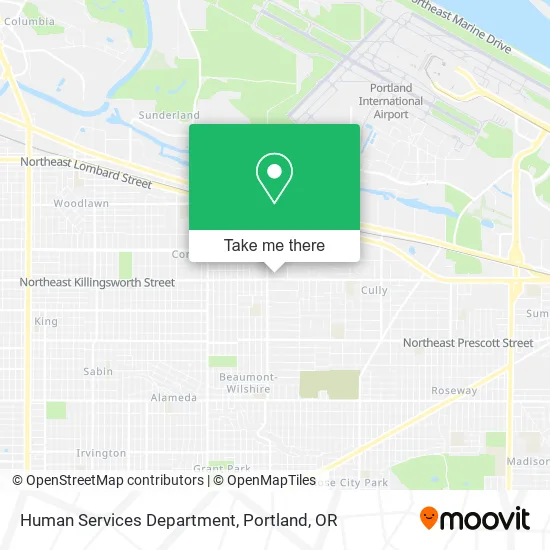 Human Services Department map