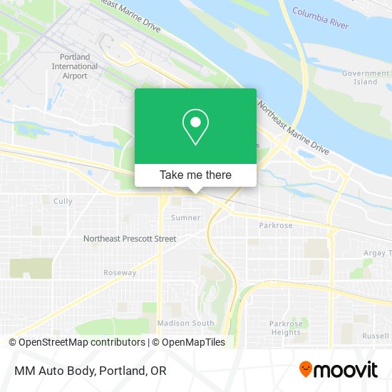 MM Auto Body map