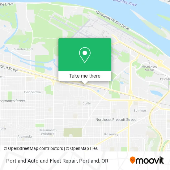 Portland Auto and Fleet Repair map