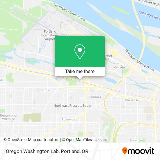 Mapa de Oregon Washington Lab