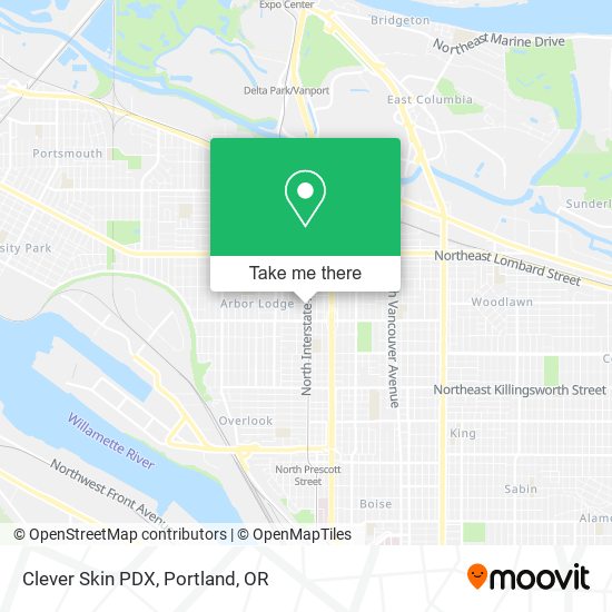 Clever Skin PDX map