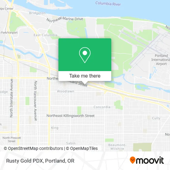 Rusty Gold PDX map