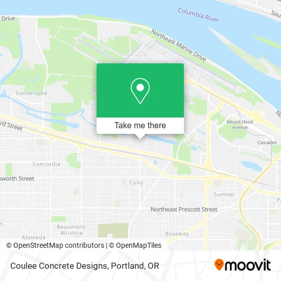 Coulee Concrete Designs map