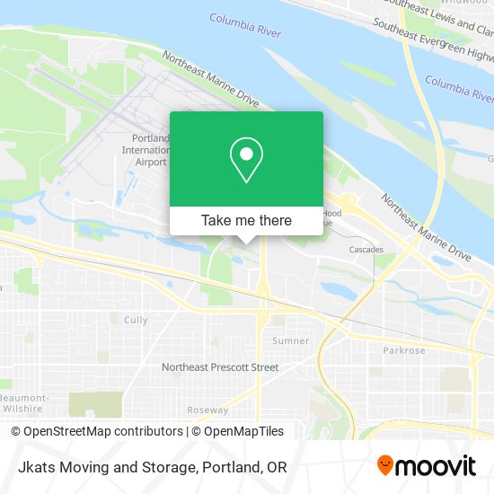 Mapa de Jkats Moving and Storage