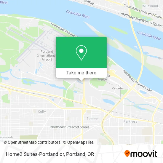 Mapa de Home2 Suites-Portland or