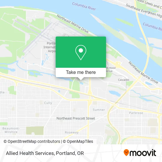 Allied Health Services map
