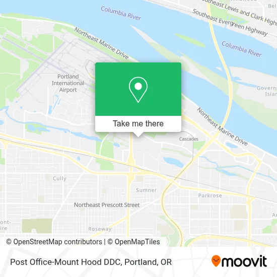 Post Office-Mount Hood DDC map