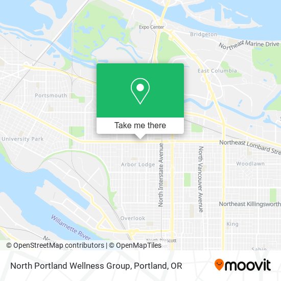 Mapa de North Portland Wellness Group