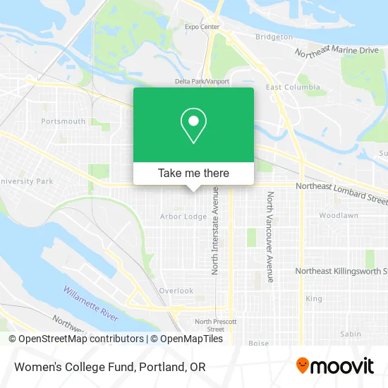 Women's College Fund map