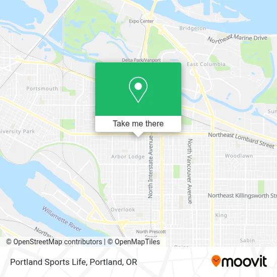 Portland Sports Life map