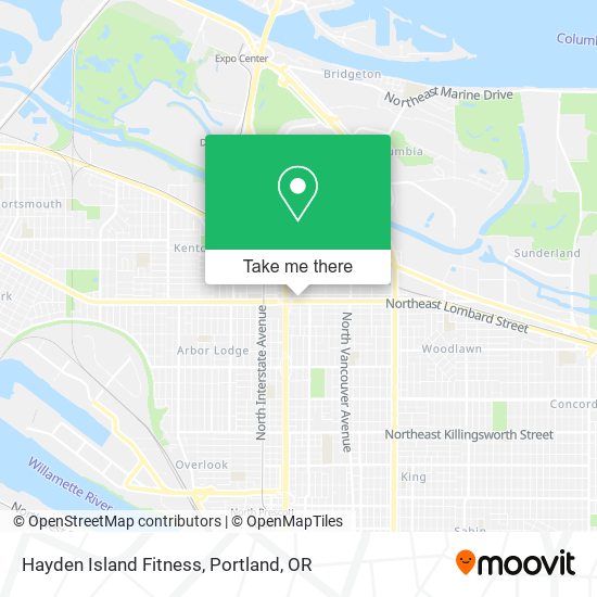 Mapa de Hayden Island Fitness