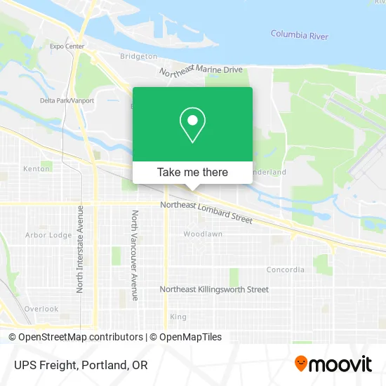 Mapa de UPS Freight