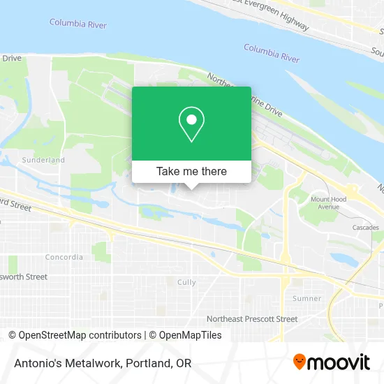 Antonio's Metalwork map