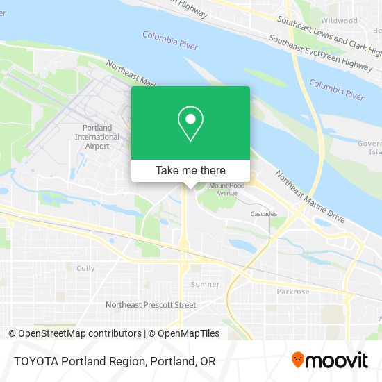 TOYOTA Portland Region map