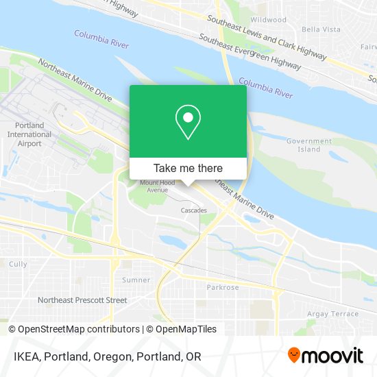 Mapa de IKEA, Portland, Oregon