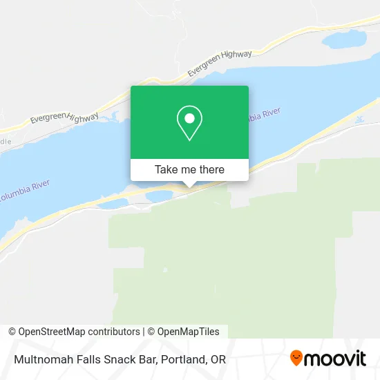 Multnomah Falls Snack Bar map