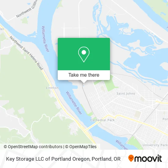 Key Storage LLC of Portland Oregon map