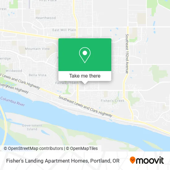 Mapa de Fisher's Landing Apartment Homes