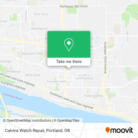 Calvins Watch Repair map