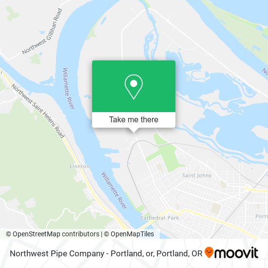 Mapa de Northwest Pipe Company - Portland, or