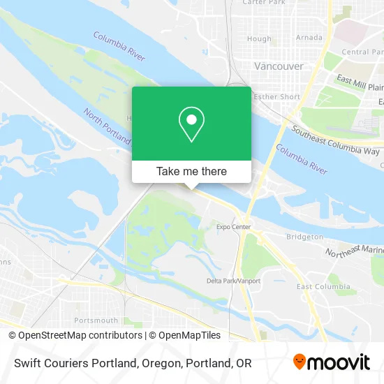Swift Couriers Portland, Oregon map