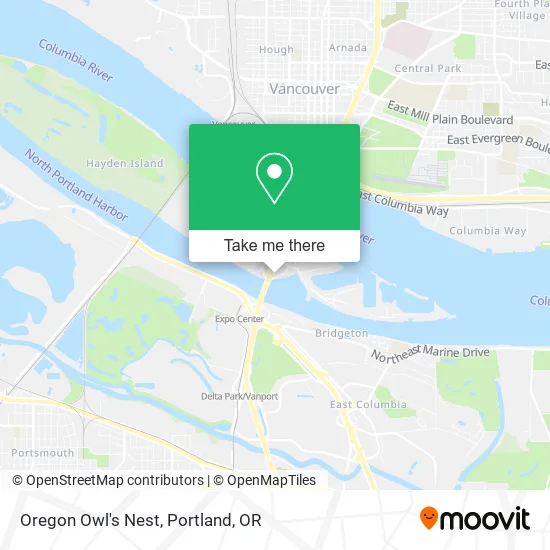 Oregon Owl's Nest map