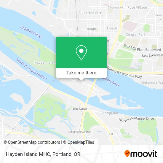 Hayden Island MHC map
