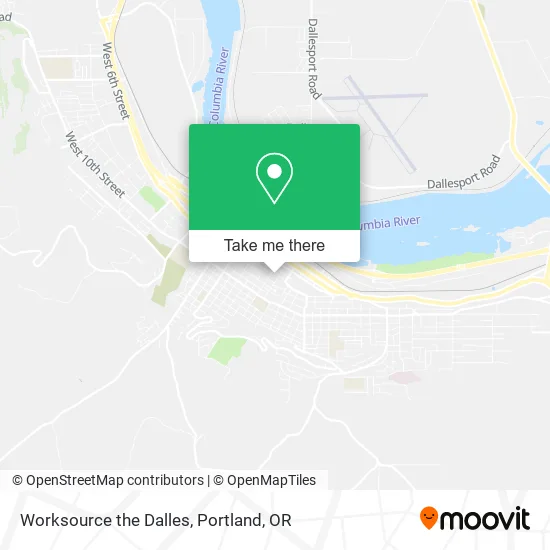 Worksource the Dalles map