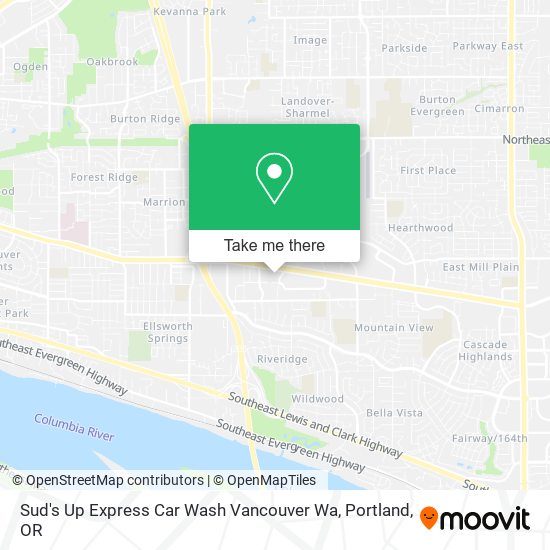 Mapa de Sud's Up Express Car Wash Vancouver Wa