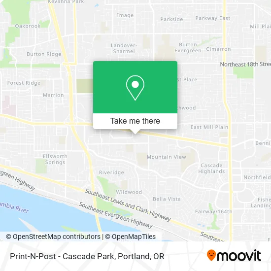 Mapa de Print-N-Post - Cascade Park