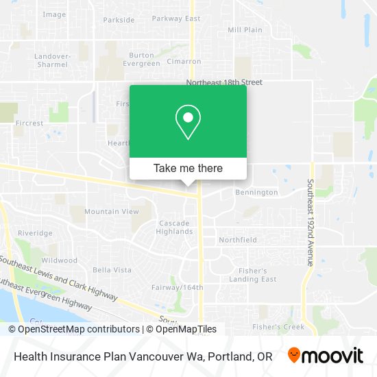 Mapa de Health Insurance Plan Vancouver Wa