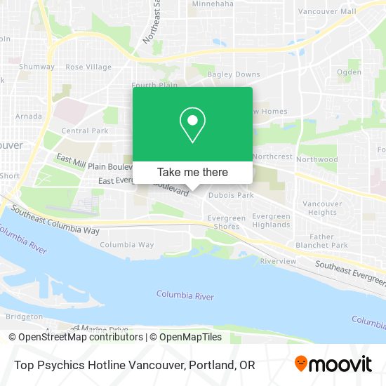 Top Psychics Hotline Vancouver map