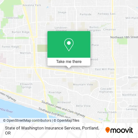 State of Washington Insurance Services map
