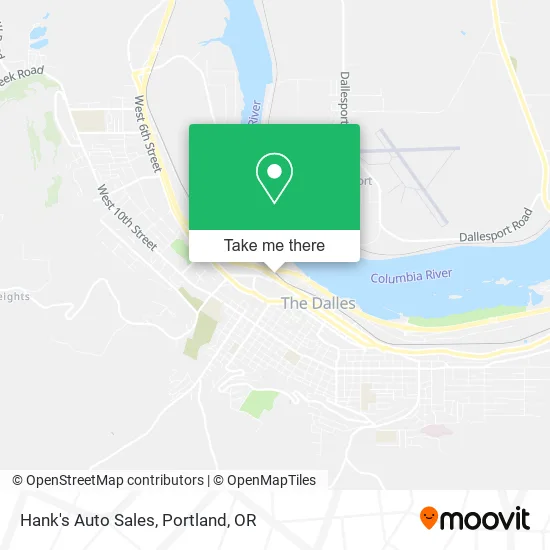 Hank's Auto Sales map