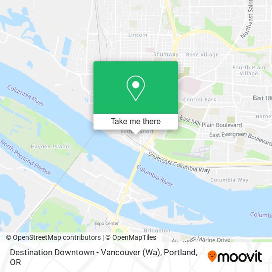 Destination Downtown - Vancouver (Wa) map