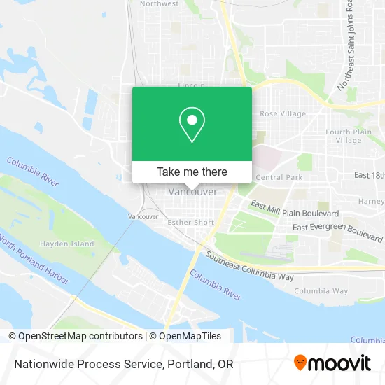 Mapa de Nationwide Process Service
